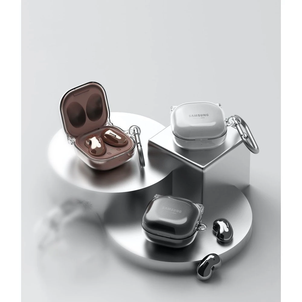 Dėklas ausinėms Samsung Galaxy Buds Live / Pro Ringke Hinge Clear skaidrus