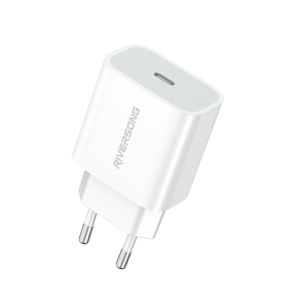 Riversong laidinis įkroviklis PowerKub 20 1x USB-C 20W baltos spalvos AD75