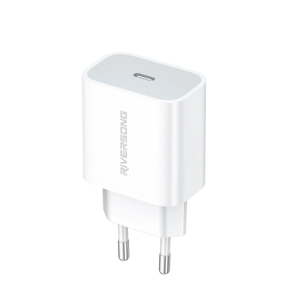 Riversong laidinis įkroviklis PowerKub 20 1x USB-C 20W baltos spalvos AD75
