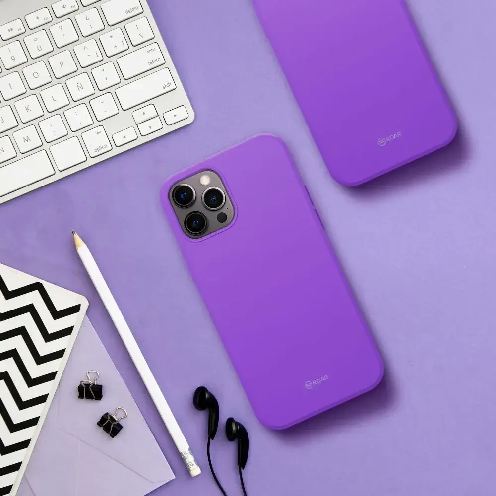 ROAR SPALVINGAS ŽELINIS DĖKLAS SAMSUNG A17 violetinis