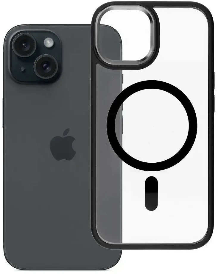 ROAR dėklas MAG BUMPER suderinamas su MagSafe, skirtas IPHONE 15, juodas