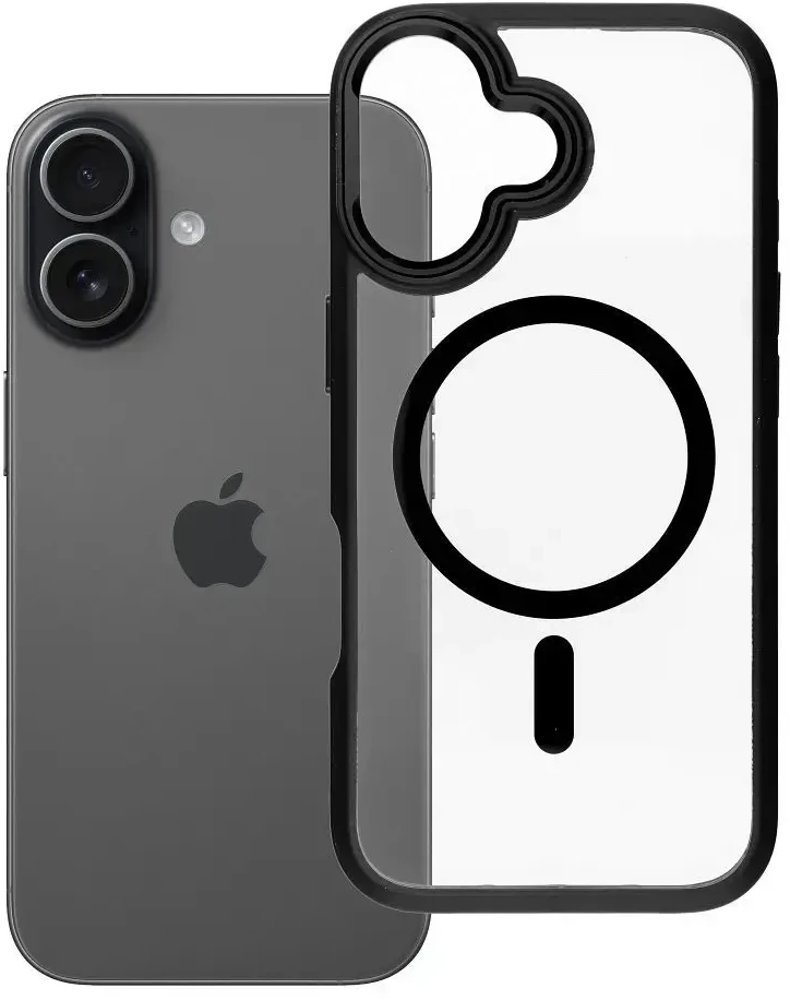 ROAR dėklas MAG BUMPER suderinamas su MagSafe, skirtas IPHONE 17, juodas