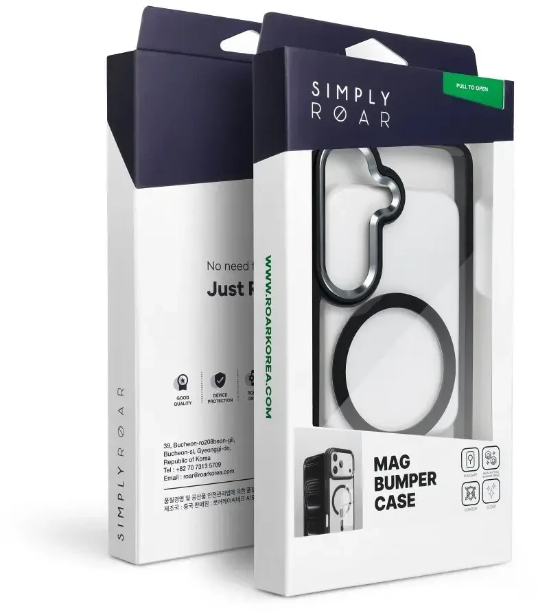 ROAR MAG BUMPER dėklas, suderinamas su „MagSafe“, skirtas SAMSUNG A37, juodas