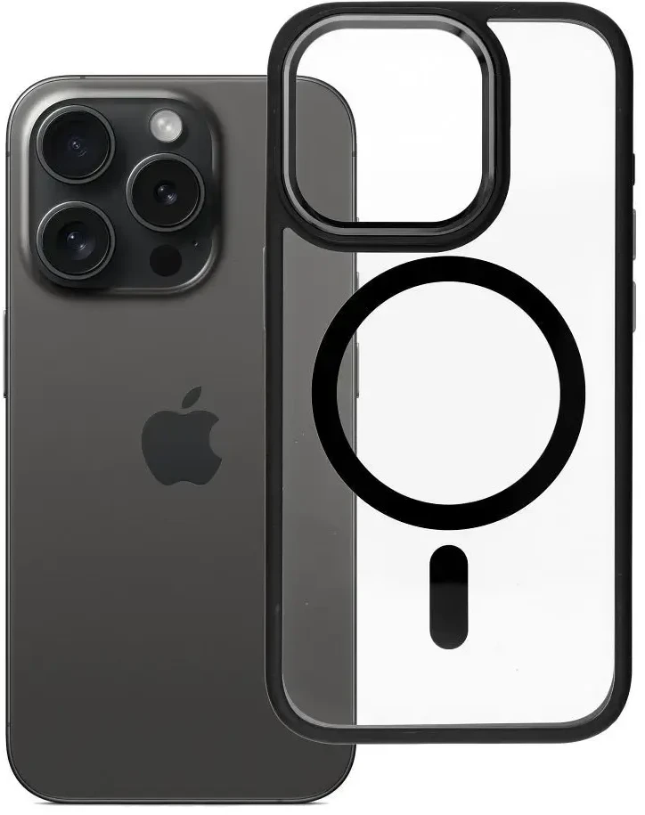 ROAR dėklas MAG BUMPER suderinamas su MagSafe, skirtas IPHONE 15 Pro, juodas