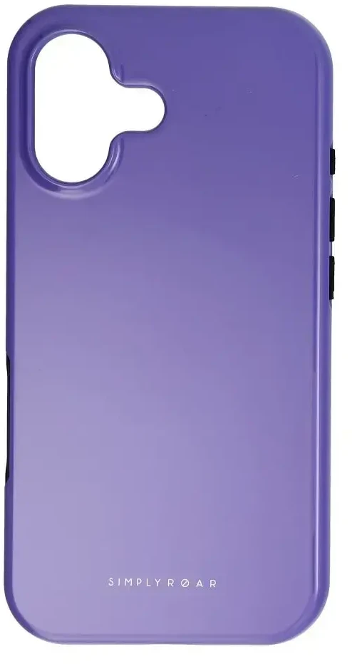 ROAR dėklas RAINBOW BUMPER suderinamas su MagSafe, skirtas IPHONE 16 violetinė