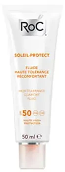 Roc Soleil-Protect High Tolerance Comfort Fluid SPF 50+ apsauginis fluidas nuo saulės veidui, 50 ml