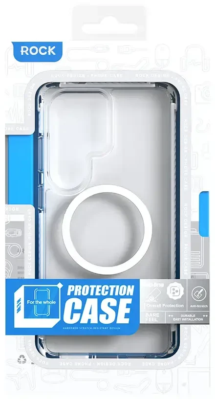 Rock dėklas Crystal Clear Magnetic Series skirtas Samsung Galaxy S26 Ultra skaidrus