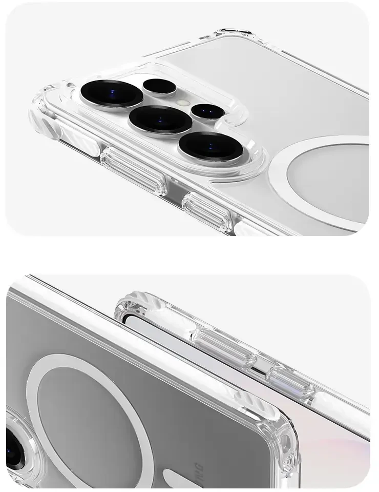 Rock dėklas Crystal Clear Magnetic Series skirtas Samsung Galaxy S26 Ultra skaidrus