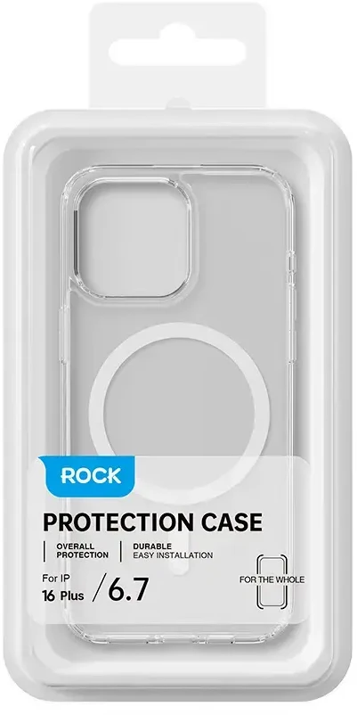 Rock Crystal Series Magnetic dėklas skirtas Apple iPhone 16 Plus skaidrus