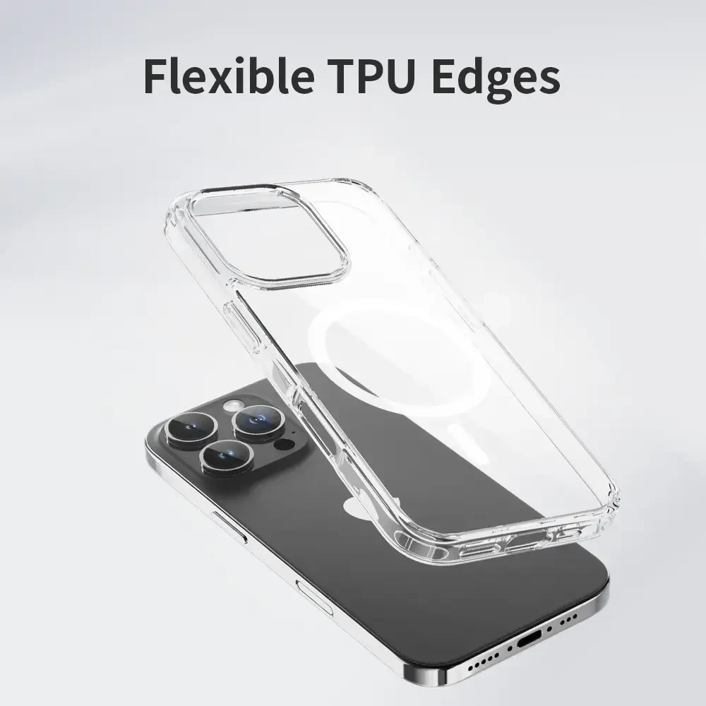 Rock Crystal Series Magnetic dėklas skirtas Apple iPhone 16 Plus skaidrus