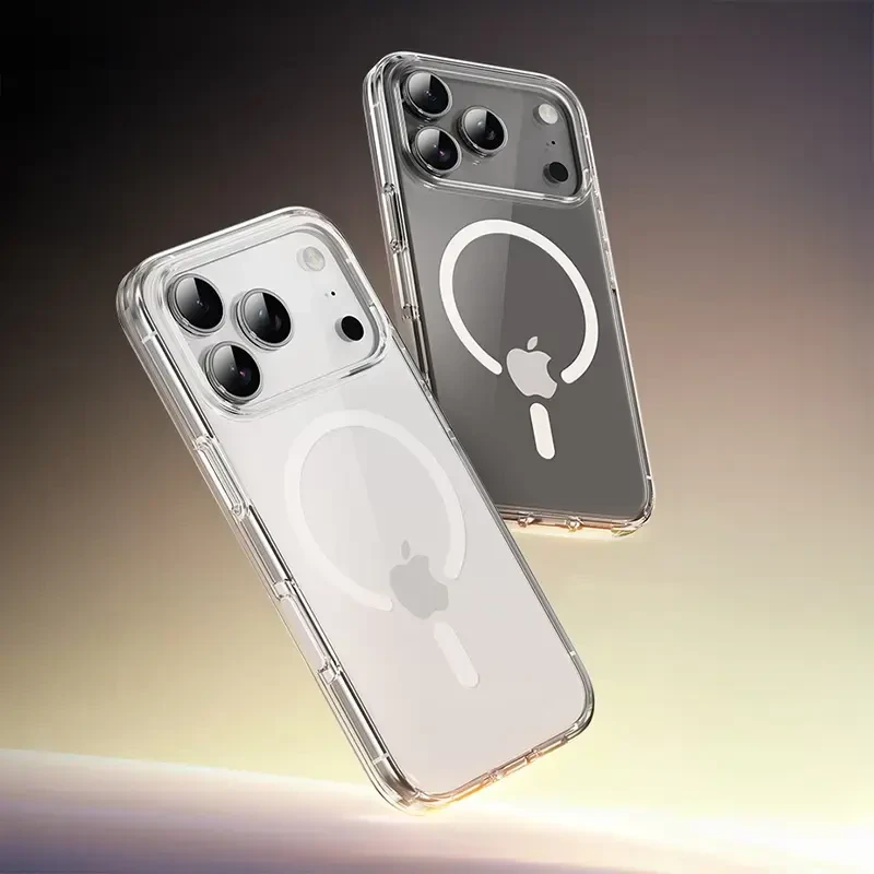 Rock Crystal Shield Series Magnetic dėklas skirtas Apple iPhone 17 Pro Max skaidrus