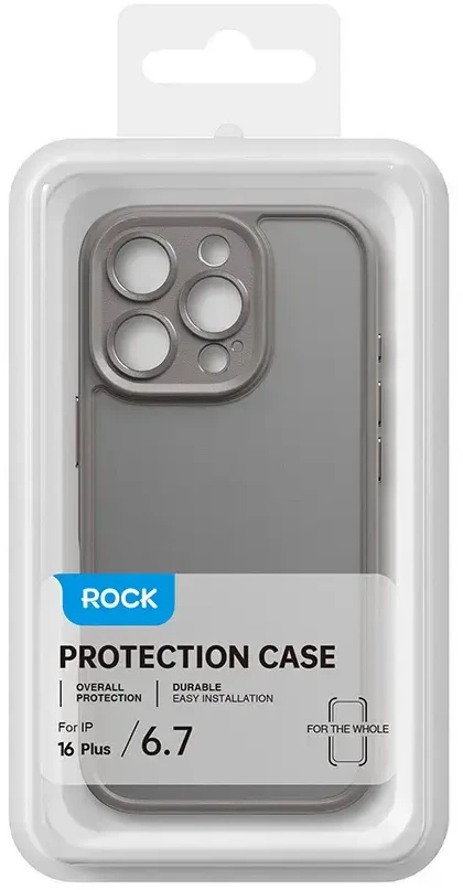 Rock Guard Touch Matte Series dėklas skirtas iPhone 16 pilkos spalvos