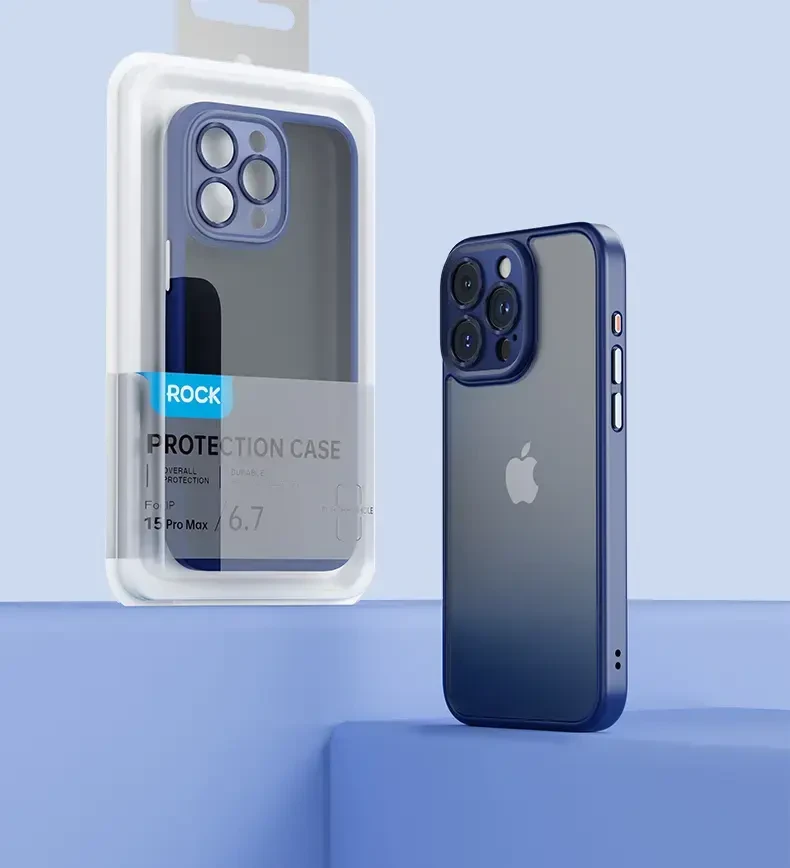 Rock Guard Touch Matte Series dėklas skirtas Apple iPhone 15 Plus baltos spalvos