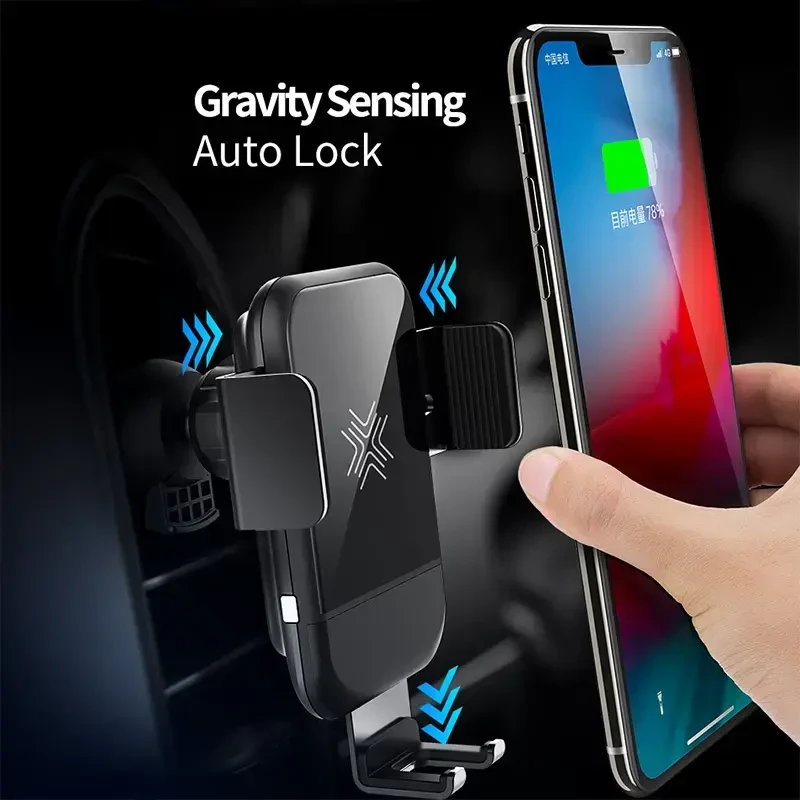 „Rock Magnetic“ gravitacinis automobilio laikiklis EDZ-03, įkišamas į ventiliacijos angą, juodas