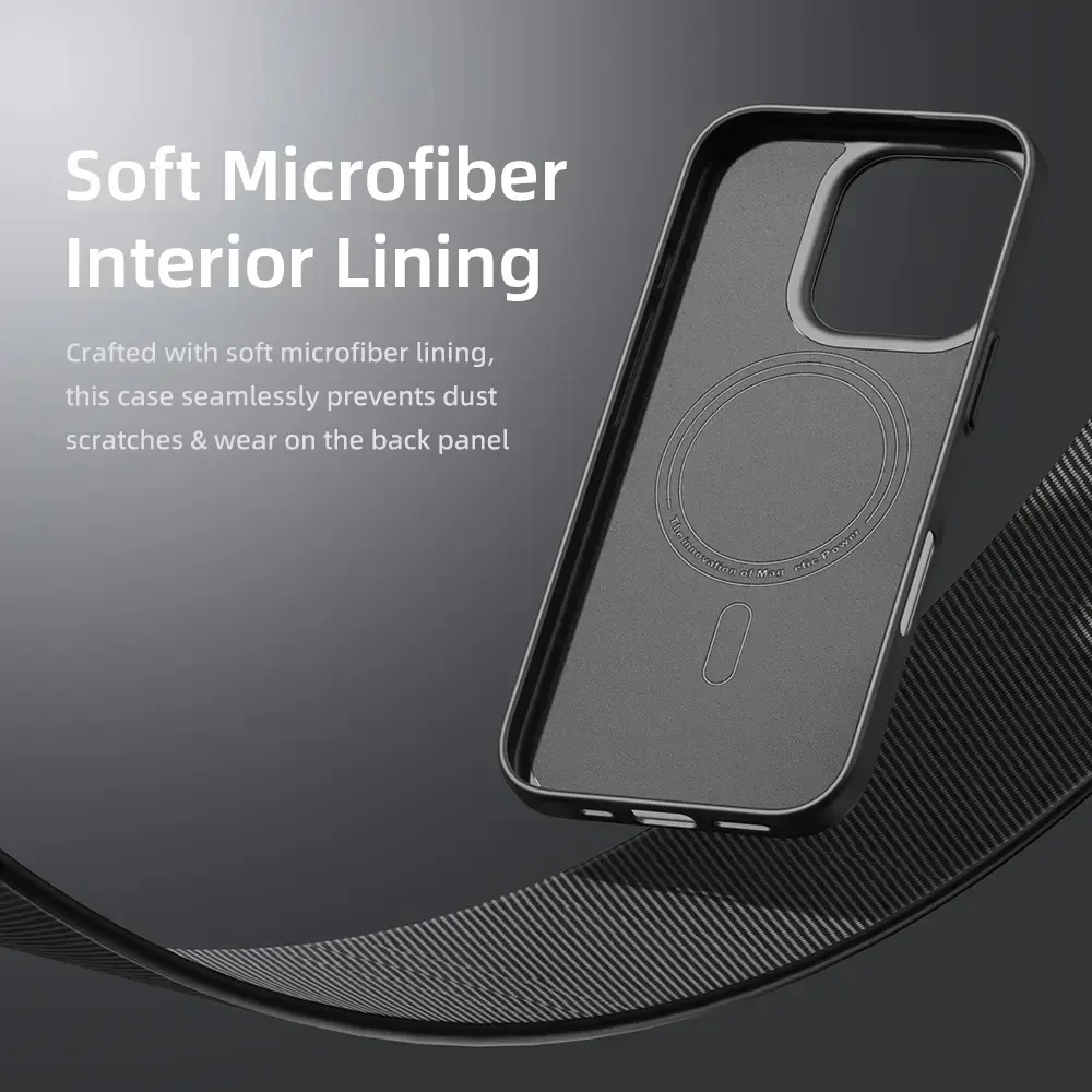 Rock Ultra Thin Aramid Fiber Kevlar 600D dėklas skirtas Apple iPhone 16 Pro juodos spalvos