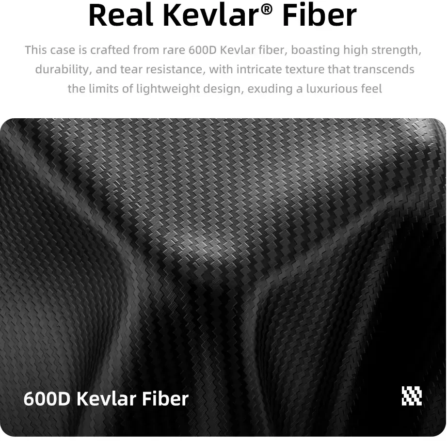 Rock Ultra Thin Aramid Fiber Kevlar 600D dėklas skirtas Apple iPhone 16 Pro juodos spalvos