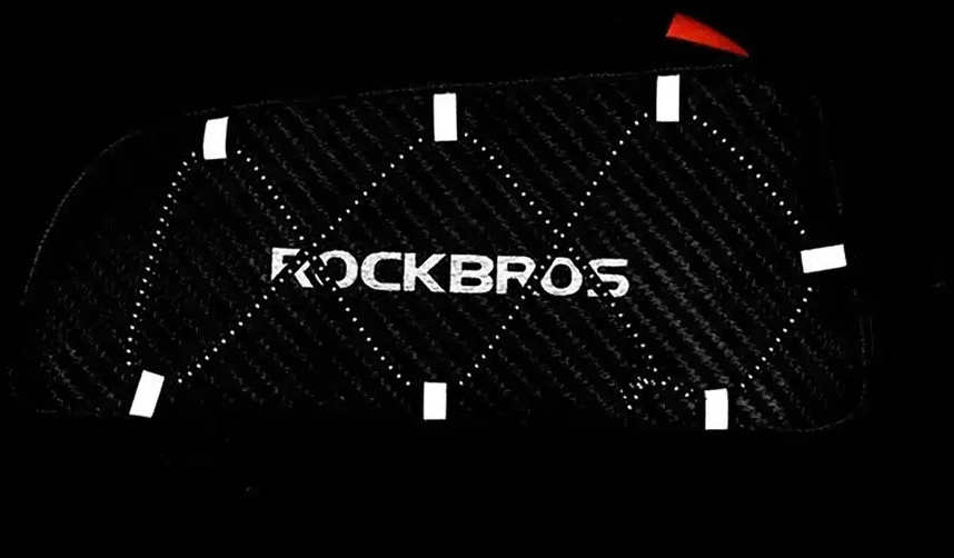 Rockbros 039BK bicycle frame bag 1 l with braid – juodos spalvos