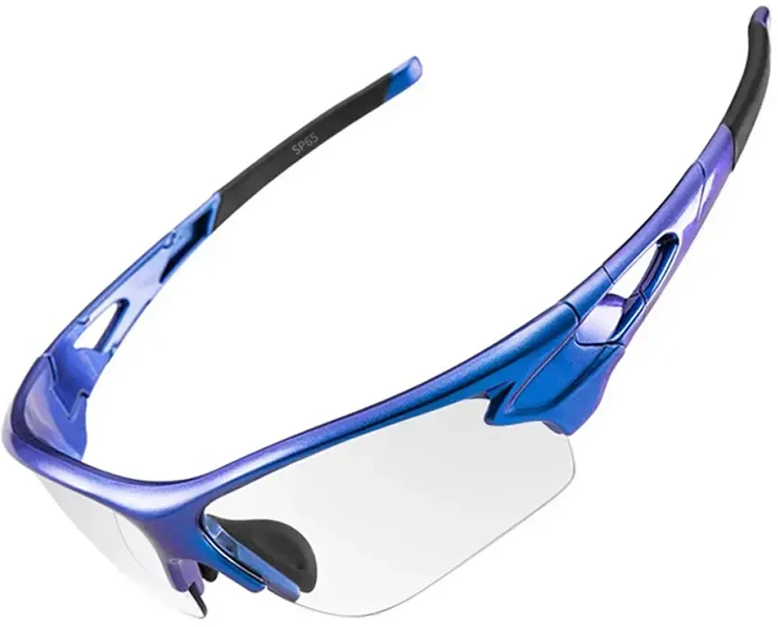Rockbros 10069 photochromic UV400 dviratininko akiniai – mėlynos spalvos