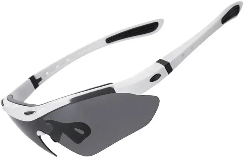 Rockbros 10142 photochromic UV400 dviratininko akiniai – baltos spalvos