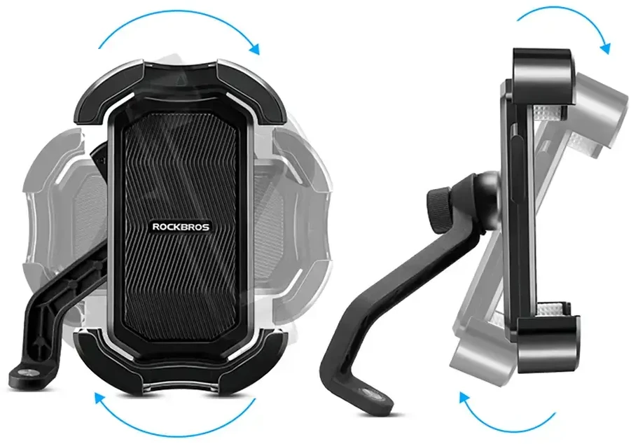 Rockbros 25210032005 Motociklo telefono laikiklis veidrodėliui – Juodas