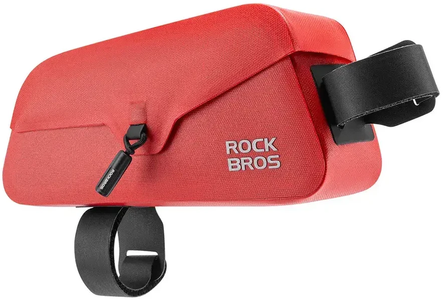 Rockbros 30120122004 Atsparus vandeniui Bicycle Frame Bag with Magnetic Closure 0.9L - Raudona