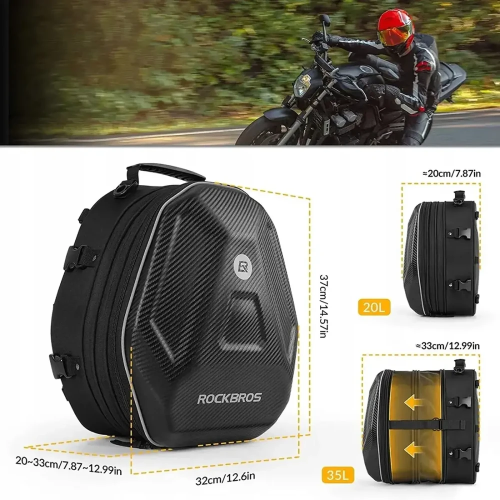 Rockbros 30140026001 motociklo bako krepšys 35 l - juodas
