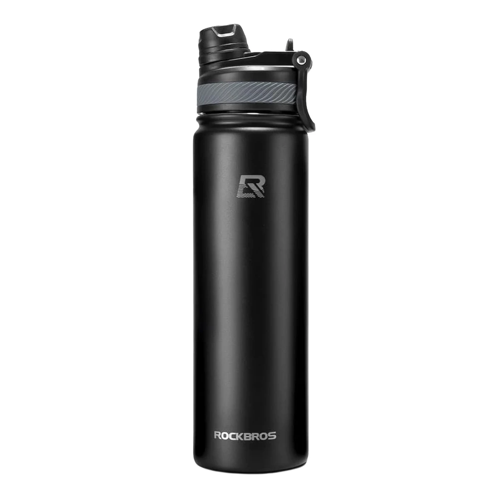 „Rockbros 35210029002“ dviračio termo butelis gėrimams, 620 ml - juodos spalvos