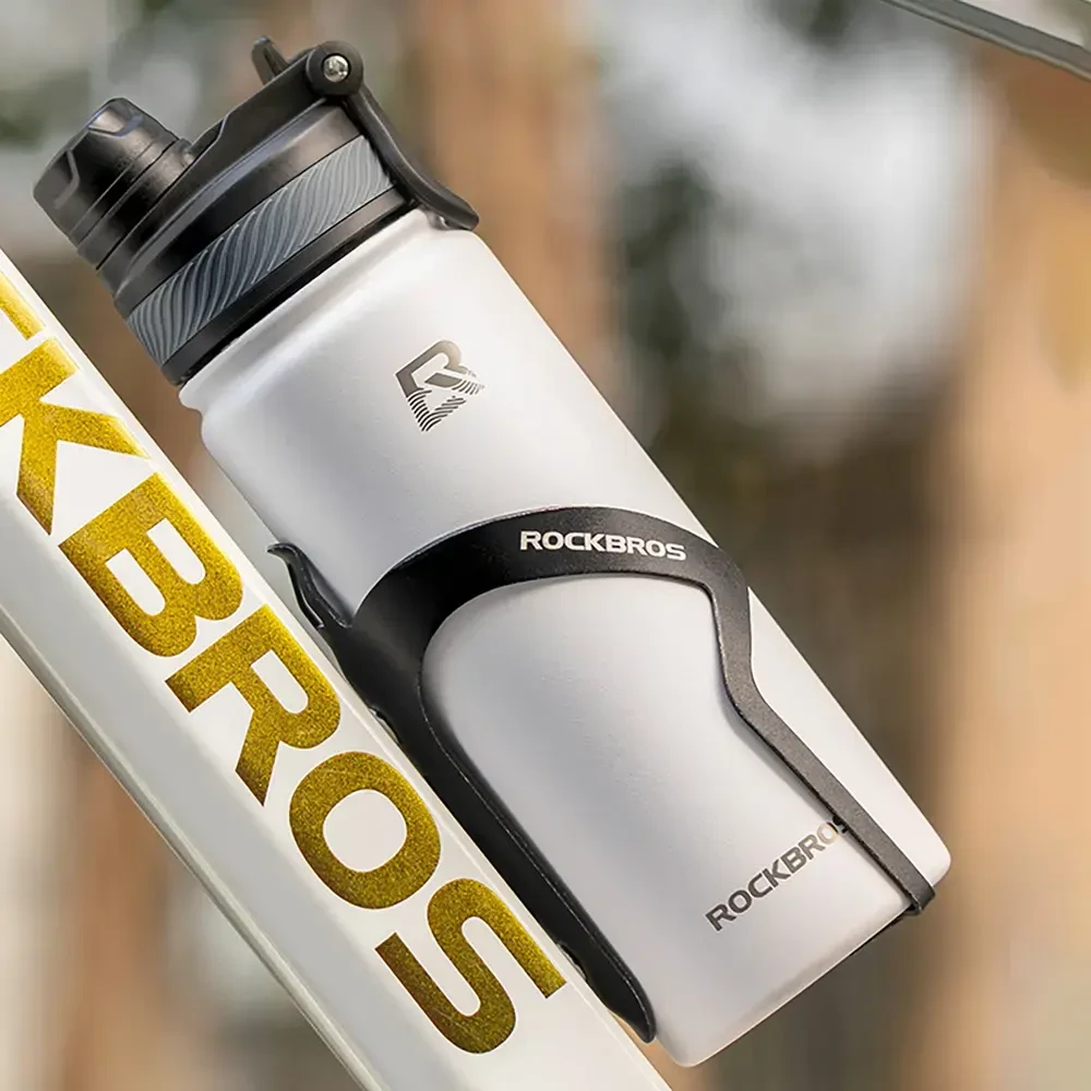Rockbros 35210029006 terminis dviračio butelis gėrimams 650 ml – baltas
