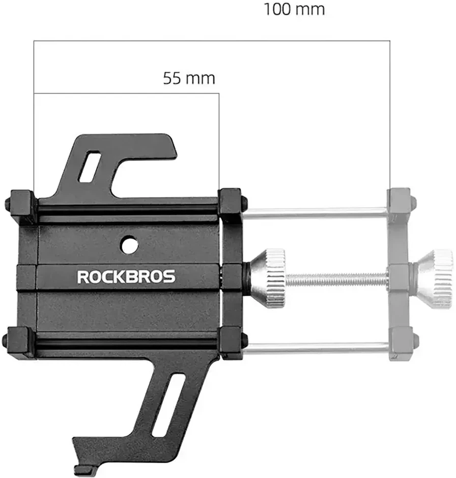 Rockbros 699 Handlebar Clamp Phone Holder - Raudona