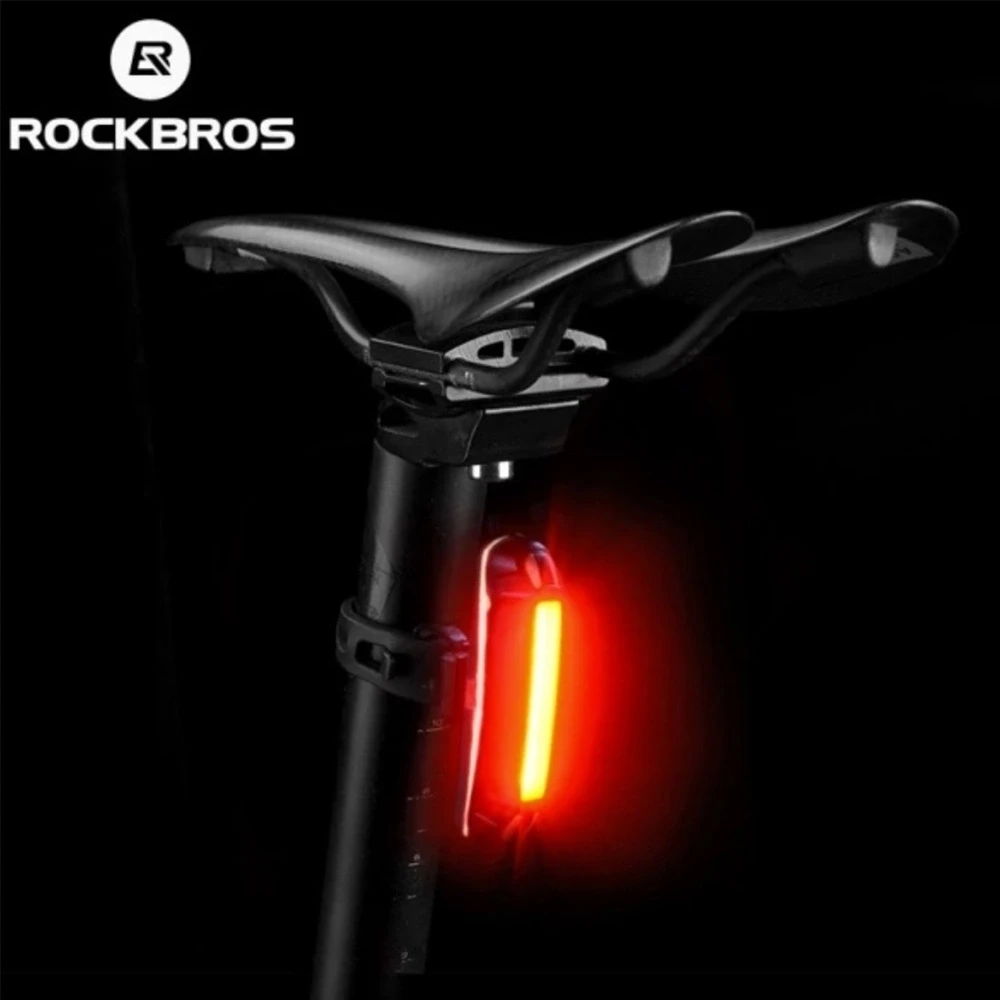 „Rockbros“ galinis dviračio žibintas po sėdyne „Raudon“, vandeniui atsparus, USB-A