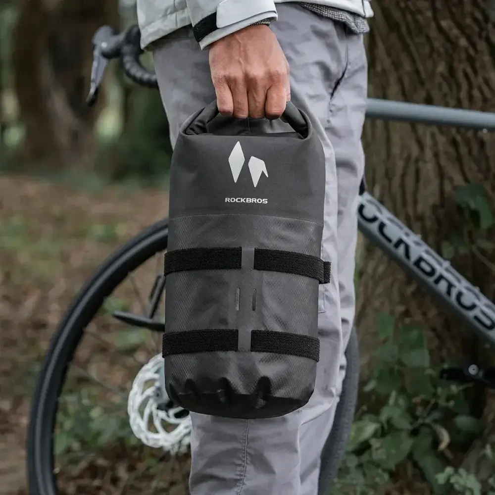 Rockbros AS-156 7l Fork Bag Atsparus vandeniui Pannier - Juodas