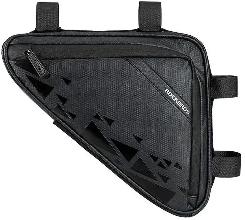 Rockbros B39-2 waterproof dviračio krepšys for frame – juodos spalvos