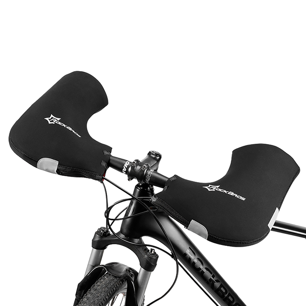 Rockbros D16-B Motorcycle-Compatible Windproof Atsparus vandeniui Handlebar Gloves - Juodas