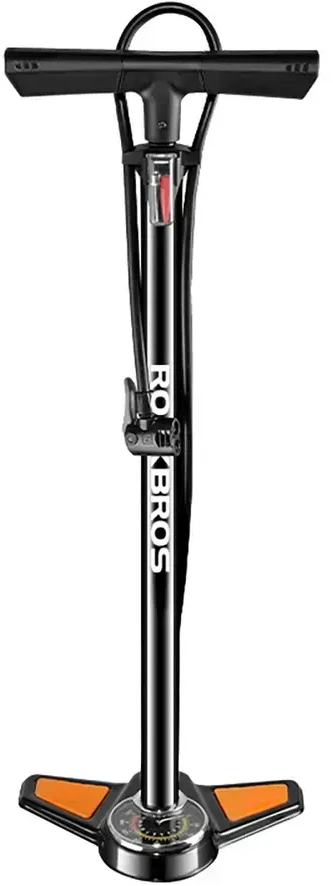 Rockbros GP6532B Floor Pump with Pressure Gauge - Juodas and Oranžinis