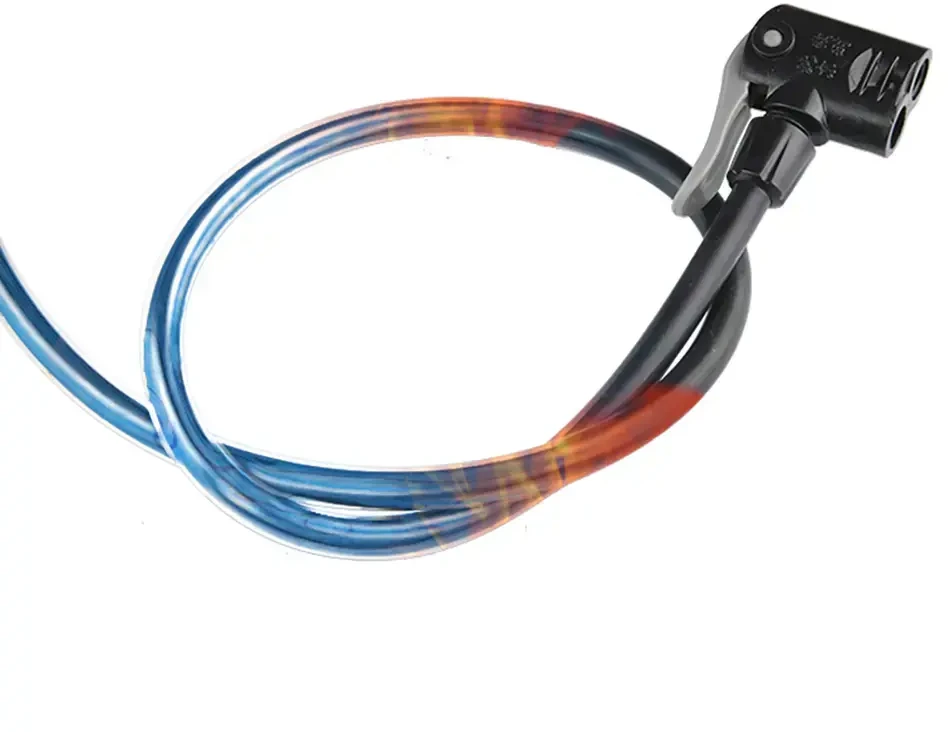 Rockbros Grindų siurblys su slėgio matuokliu GP6532B – juodas ir oranžinis