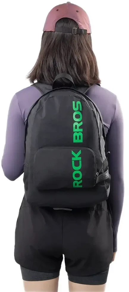 Rockbros H10-BK sports foldable backpack 18 l - juodos spalvos