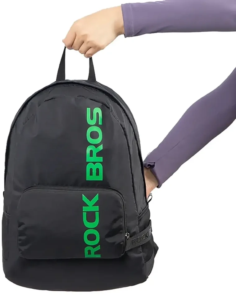 Rockbros H10-BK sports foldable backpack 18 l - juodos spalvos