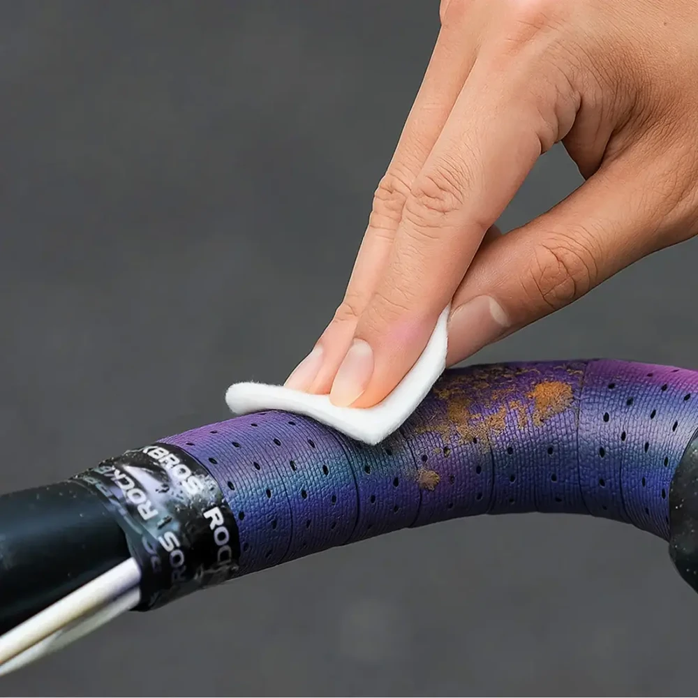 Rockbros Handlebar Tape Perforated Silicone with Chameleon Effect – Violetinė