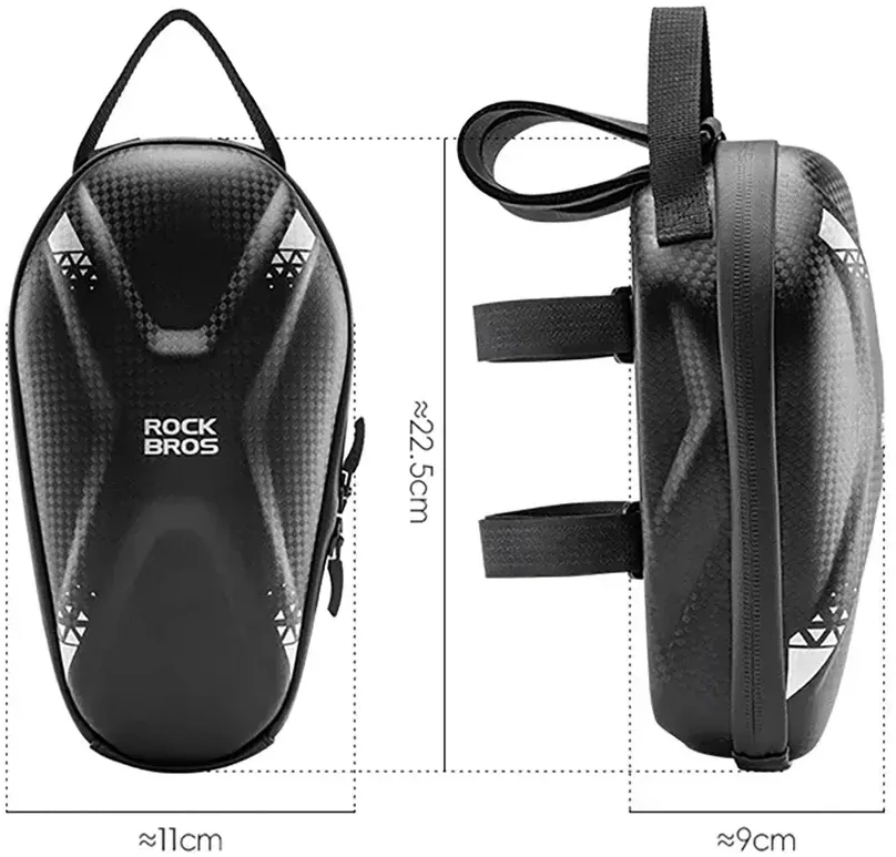Rockbros krepšys 3011006301 dviračio ar paspirtuko vairui 1,3 l - juodas