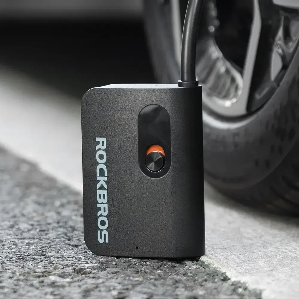 Rockbros L1 Mini belaidis siurblys 70 psi kompresorius 200 mm Schrader žarnos ilgis - juodas