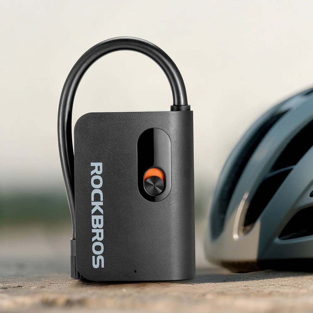 Rockbros L1 Mini belaidis siurblys 70 psi kompresorius 200 mm Schrader žarnos ilgis - juodas