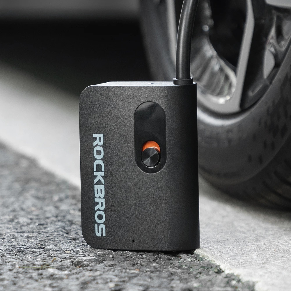 Rockbros L1 Mini belaidis siurblys 70 psi kompresorius 200 mm Schrader žarnos ilgis - juodas
