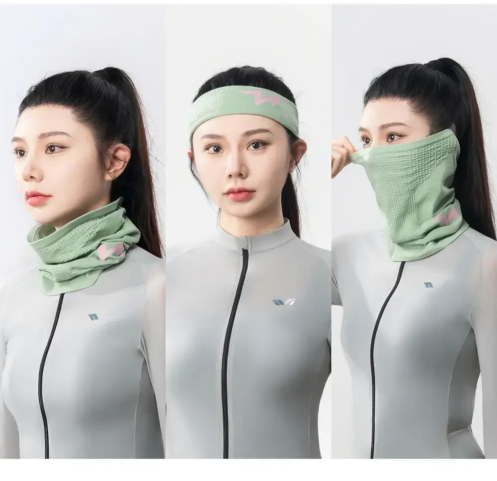 Rockbros LFA23 TVI Women's Knitted Bicycle Neck Warmer - Žalias