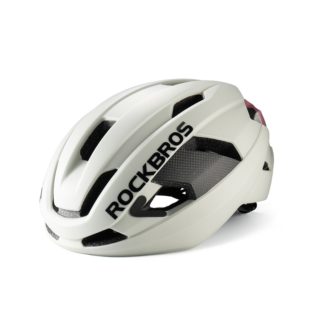 Rockbros LK-15 anglies pluošto dviračio šalmas 58–62 cm – šviesiai pilkas