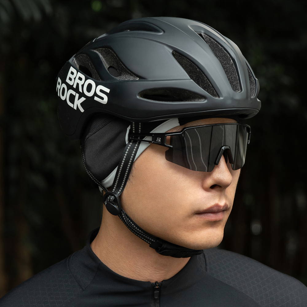 Rockbros M016 Žieminė nuo vėjo apsauganti dviratininko kepurė, dydis 54-61 cm – juoda