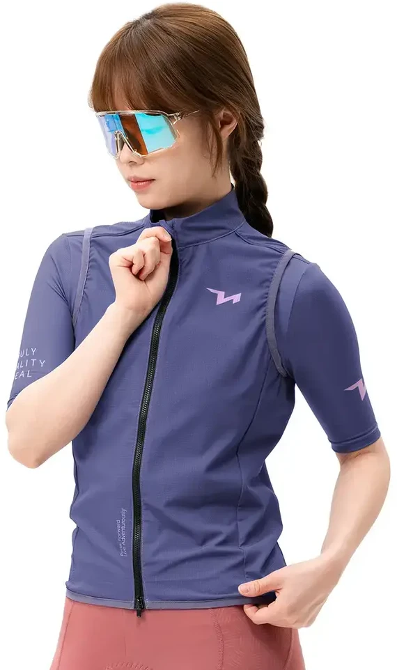 Rockbros MJ008 TVI Windproof Women's Cycling Vest L - Violetinė