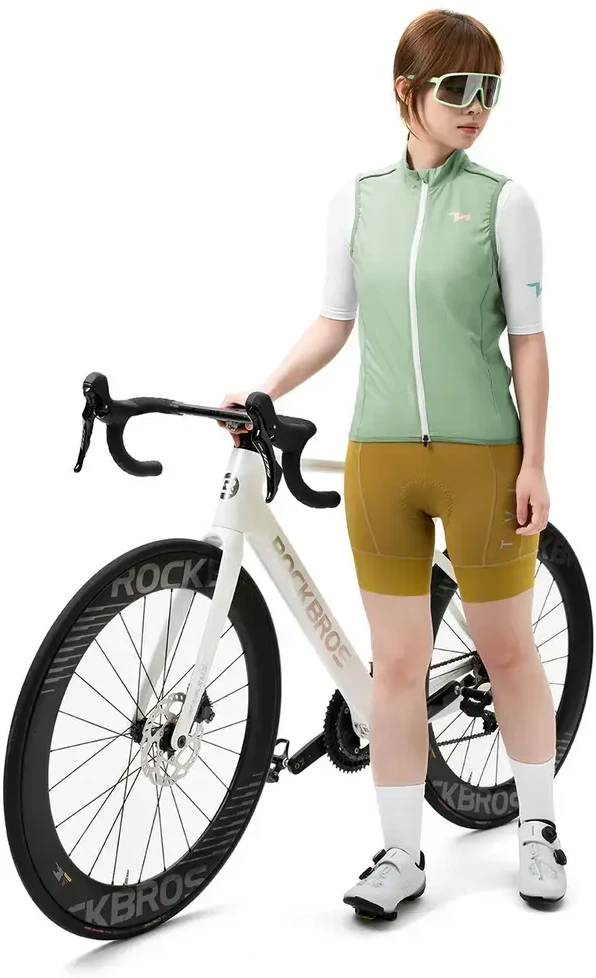 Rockbros MJ008 TVI Windproof Women's Cycling Vest M - Žalias
