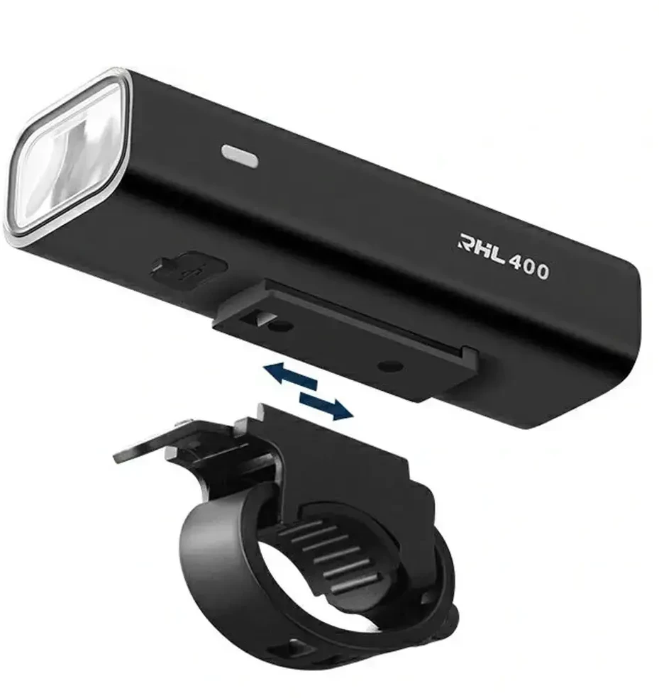 Rockbros RHL400 Front Bike Light 400lm USB-C - Juodas