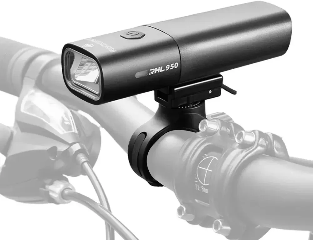 Rockbros RHL950 Front Bike Light 950lm with Removable USB-C Baterija - Juodas
