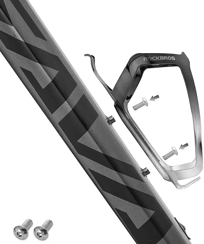 Rockbros RKL02 Aluminum Bottle Cage - Juodas and Sidabrinis